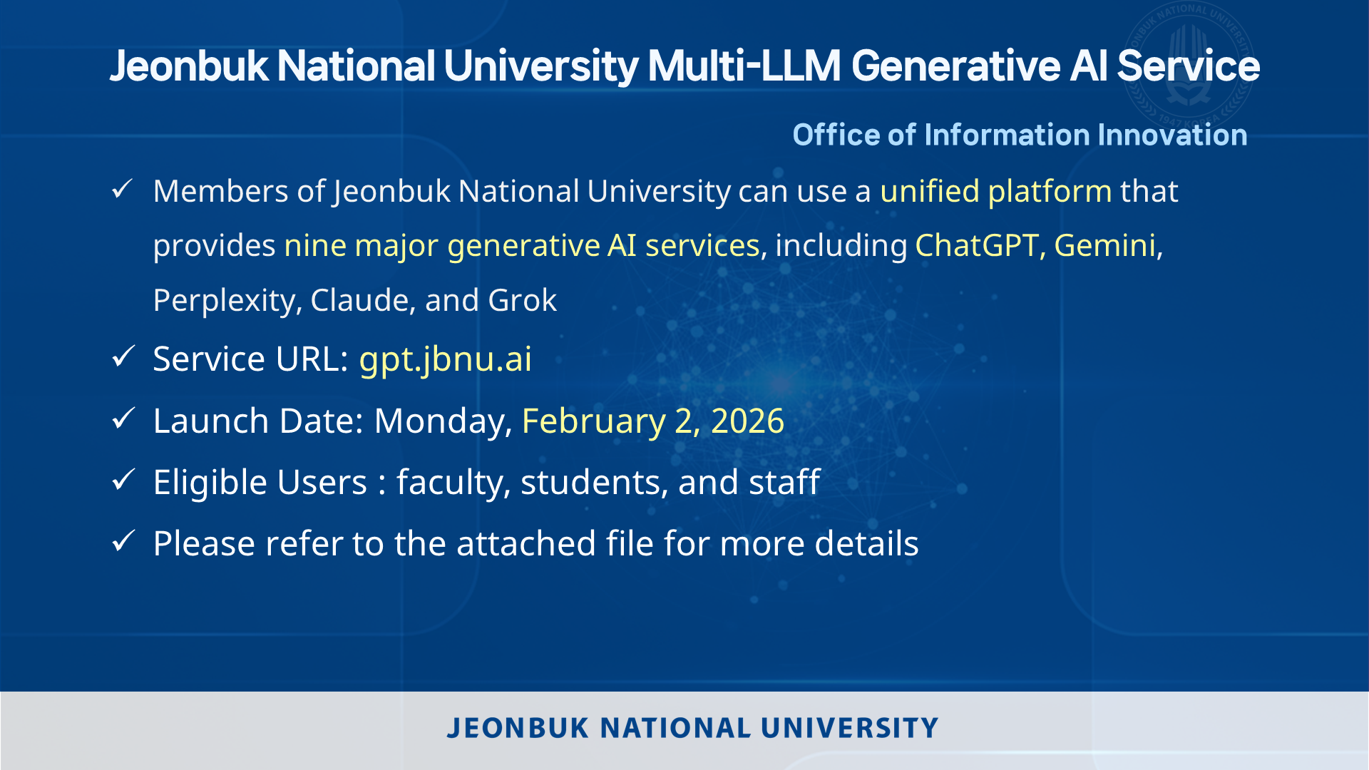 JBNU Multi-LLM Generative AI Service